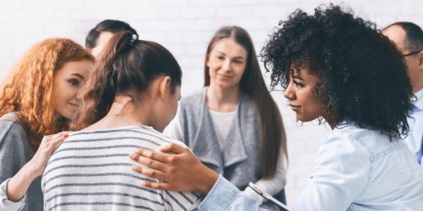 group of people in therapy